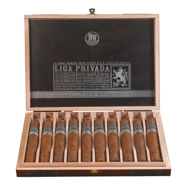 Drew Estate Liga Privada No 10 Selección Mercado Robusto Caja C/10 Puros