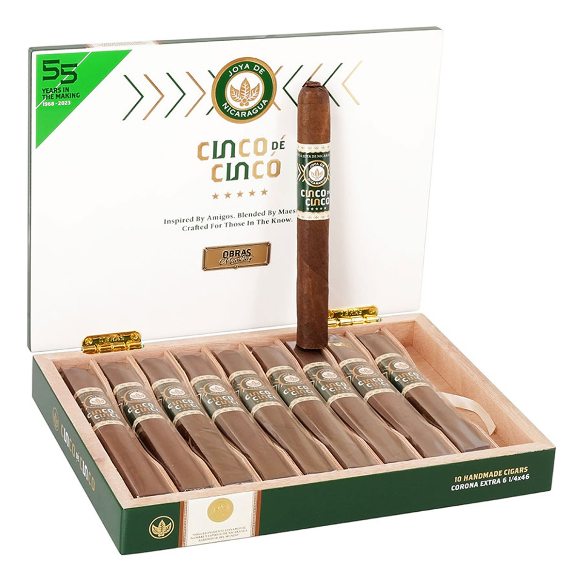 Joya De Nicaragua 5 de 5 Obras Maestras Corona Extra C/10